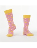 Pink men\'s socks with bananas SM33 - Online store - Boutique